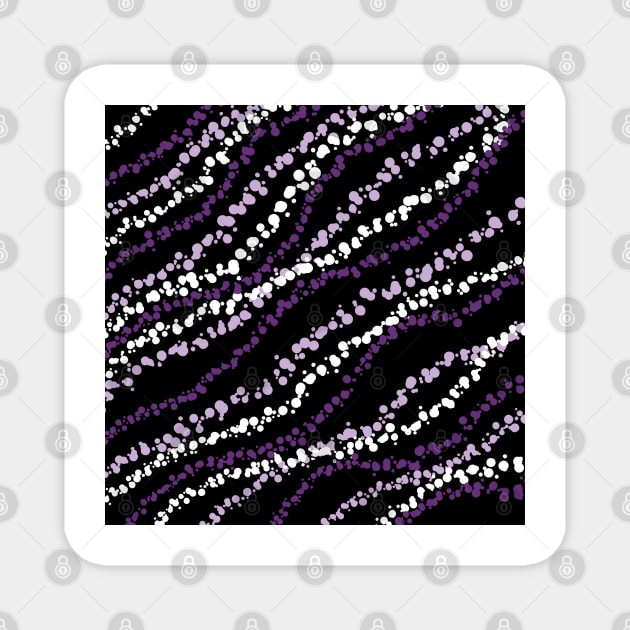 Dotty Purple Line Pattern Magnet by thesnowwhyte
