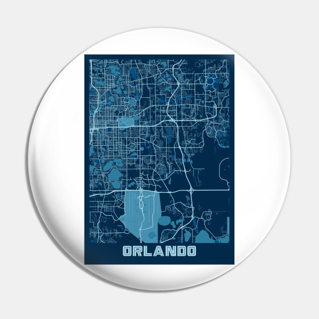 Orlando - United States Peace City Map Pin by tienstencil