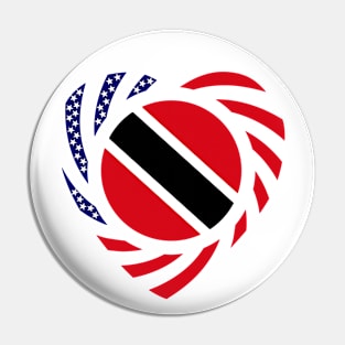 Trinidadian American Multinational Patriot Flag (Heart) Pin