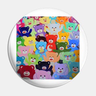 Colorful Teddies Pin