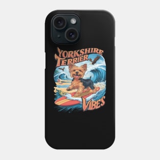 Wave-Riding Yorkshire Terrier Pup Phone Case