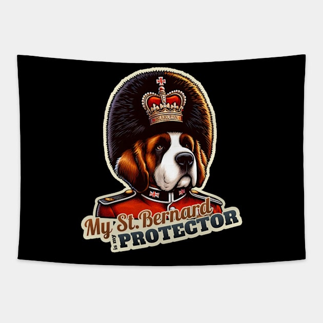 Kings Queens Guard St. Bernard Tapestry by k9-tee