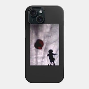 Biker With Red Balloons Shadows Phone Case