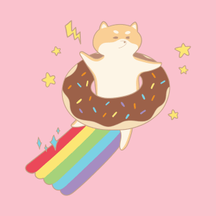 Cute Shiba, Donut Rainbow Sprinkles T-Shirt