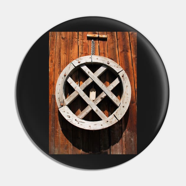 Antique Wooden Wheel Pin by jojobob