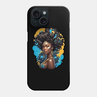 Black Woman Hip Hop splash art retro design Phone Case