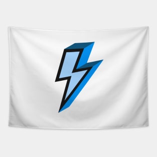 Blue Bold Lightning Bolt Tapestry