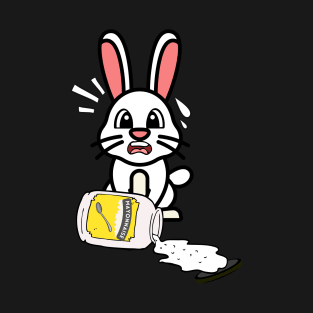Funny bunny spilled a jar of mayonnaise T-Shirt