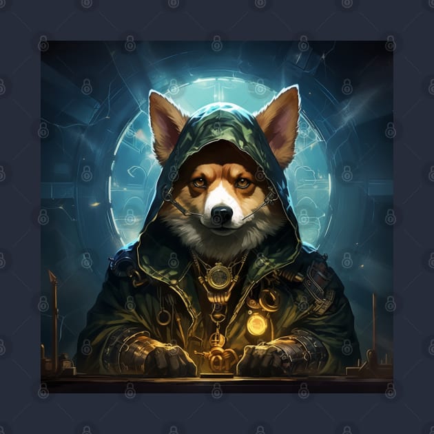 Cyberpunk Sorcerer Corgi by AtomicChonk