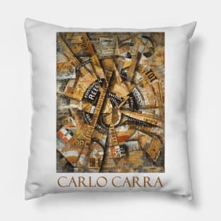 Manifestacione Interventista by Carlo Carra Pillow