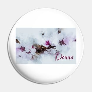 Cherry Blossom Designer Artwork Name Donna Pin