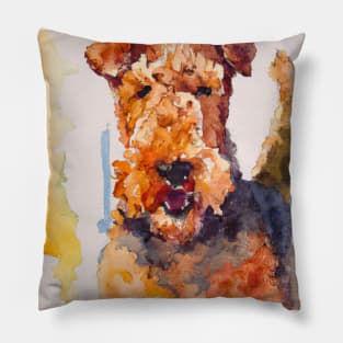 Welsh Terrier Watercolor - Dog Lovers Pillow