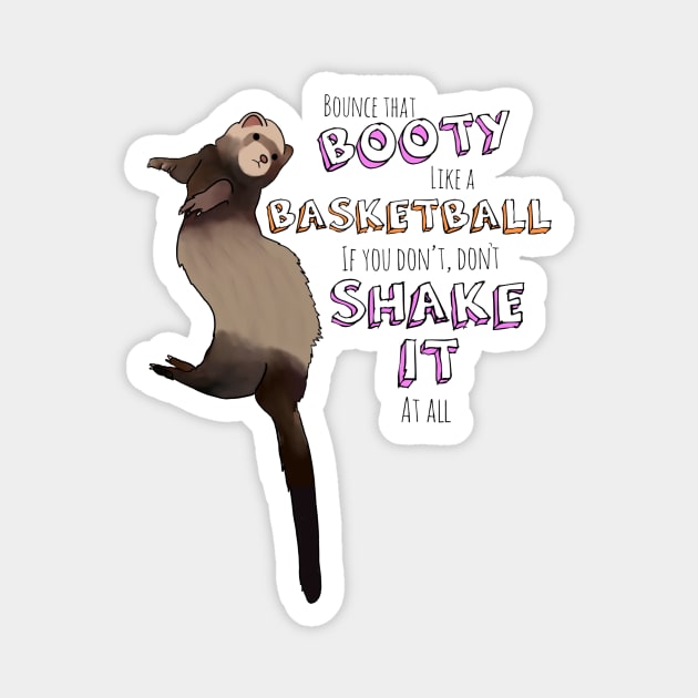 Funny Ferret Magnet by MillerDesigns