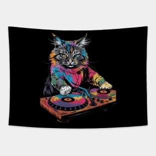 Cat DJ Transition Tapestry