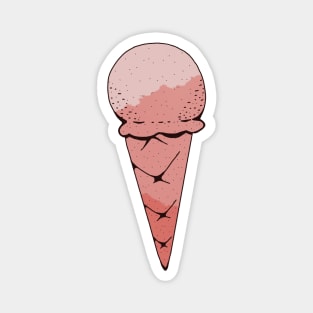 Pink Ombre Ice Cream Digital Clipart Magnet