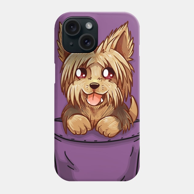 Pocket Cute Yorkshire Terrier Phone Case by TechraPockets