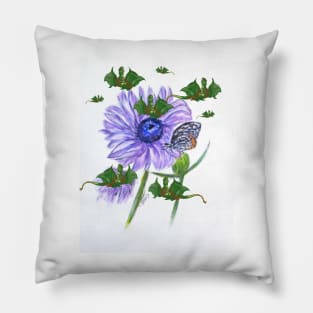 Butterflies and Strange Dragonflies Pillow