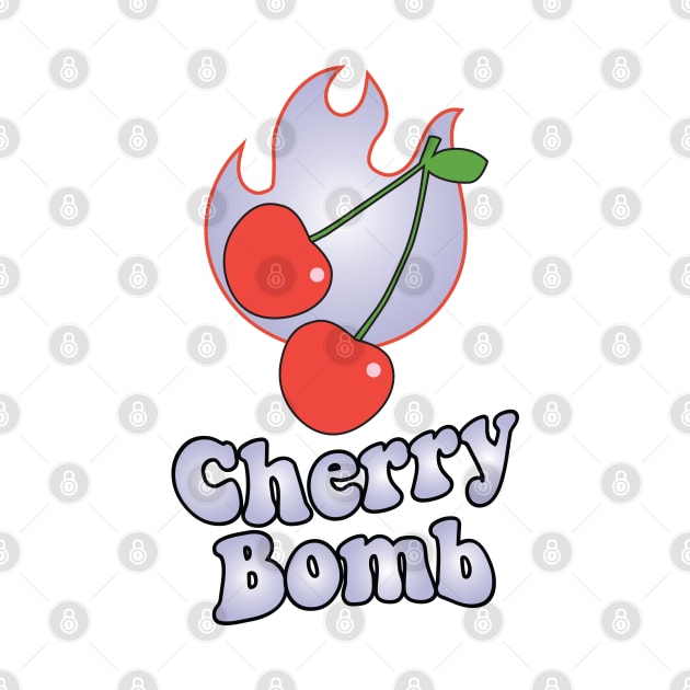 Cherry Bomb and Light Purple Lilac Flaming Design by YourGoods