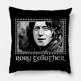 Rory Gallagher /// Faded Vintage Style Fan Design Pillow