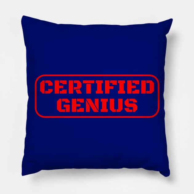 Certified Genius Pillow by kareemelk