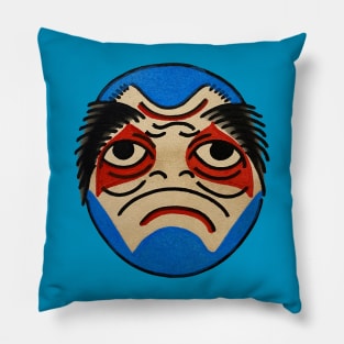 Traditional Tattoo Kuniyoshi reversible head fella numero four Pillow