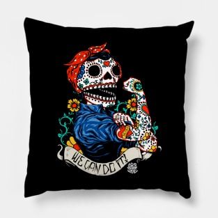 We Can Do It Skull Pillow