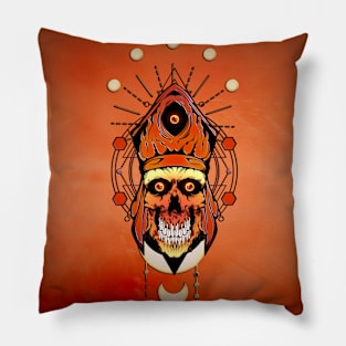 The  Face of Funny Skull Pillow