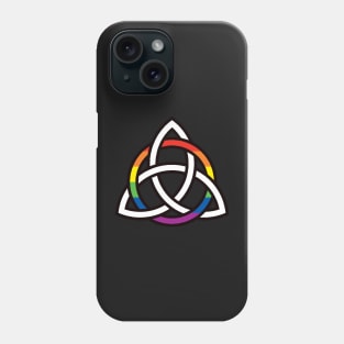 Rainbow Pride Encircled Triquetra Phone Case