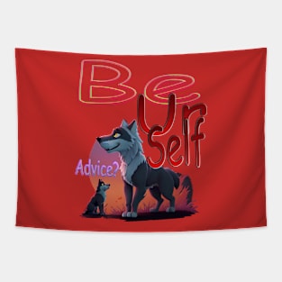 wolf be yourself Tapestry