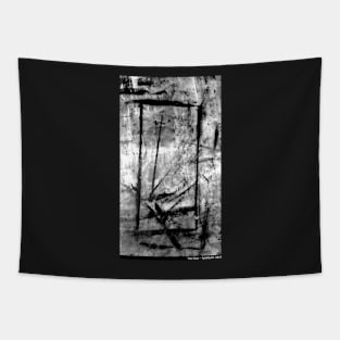 The Door. Black and White Expression Tapestry