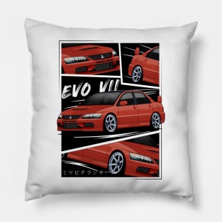 Red Mitsubishi Lancer Evolution VII, EVO 7, Evo VII Pillow