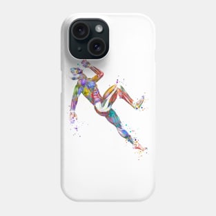 Runner Muscles Colorful Sprinter Watercolor Phone Case