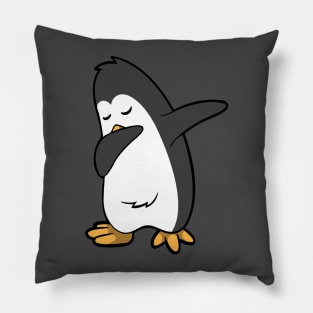 Funny kids t-shirt penguin dabbing Pillow