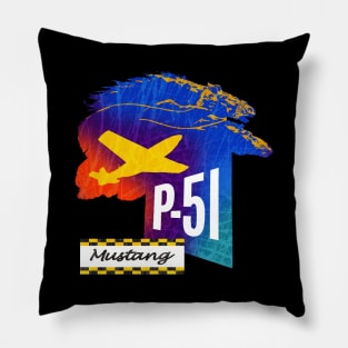 p51 Mustang Aircraft USA Pillow