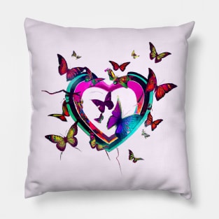 Heart Full of Butterflies Pillow