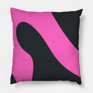 Boho abstract gray and pink pastel swirl pattern Pillow