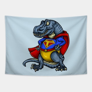 dinosaur t rex superhero Tapestry