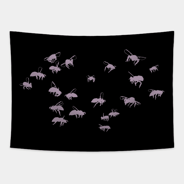 Honeybee bee swarm of bees animal rights activist animal rights Tapestry by HBfunshirts