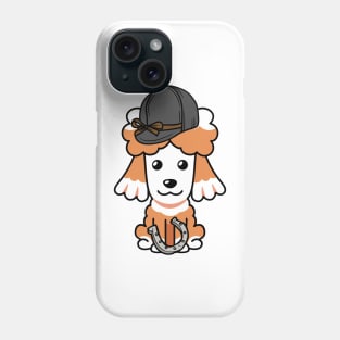 Funny Brown dog is ready for horse riding Phone Case