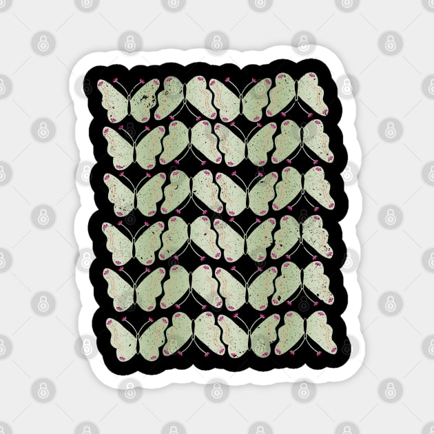 Repeating Butterfly Seamless Pattern Magnet by Ezzkouch