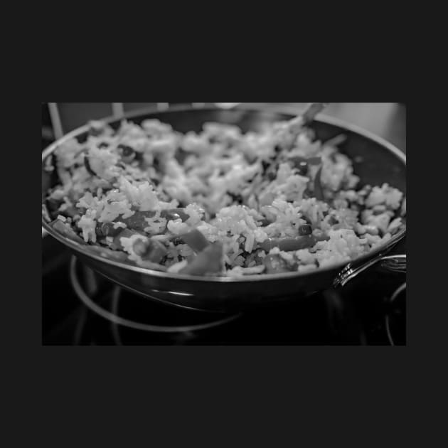 Mushroom rice cooking on the hob by yackers1