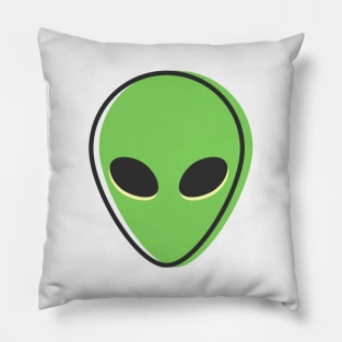 Retro minimal alien Sci Fi Pillow