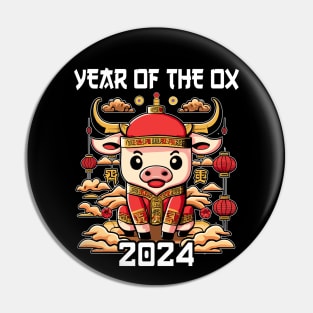 Chinese Zodiac New Year of the Ox 2024. Chinese new year | New year gift | Zodiac ox Pin