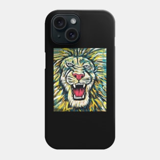 African Lion, Anima African Art Phone Case