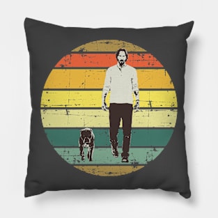 Vintage Distressed John Wick Dog Pillow