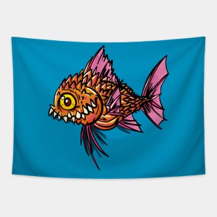 Ugly Piranha Fish Tapestry