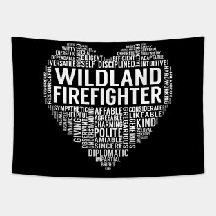 Wildland Firefighter Heart Tapestry