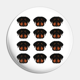 Rottweiler Dog Face Pattern Pin