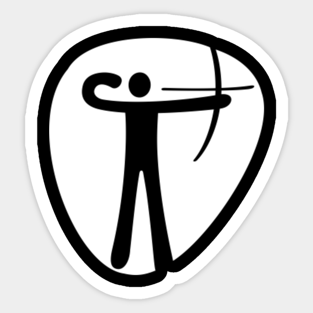 Archery Olympics Sign Icon Archery Sticker Teepublic