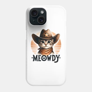 Meowdy cowboy cat Phone Case